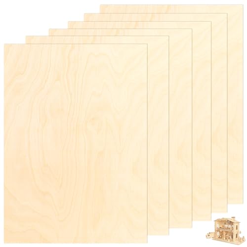 SHUESS 6 Stück Unbehandeltes Holz Lindenholz, Sperrholz, Holzplatte 420x300x6MM Holzplatten zum Basteln Sperrholz 2mm, Spanplatte für zum Basteln, Modellbau, Lasergravur, Gemälde Kunst SHUESS 6 Stück Unbehandeltes Holz Lindenholz, Sperrholz, Holzplatte 420x300x6MM Holzplatten zum Basteln Sperrholz 2mm, Spanplatte für zum Basteln, Modellbau, Lasergravur, Gemälde Kunst von SHUESS