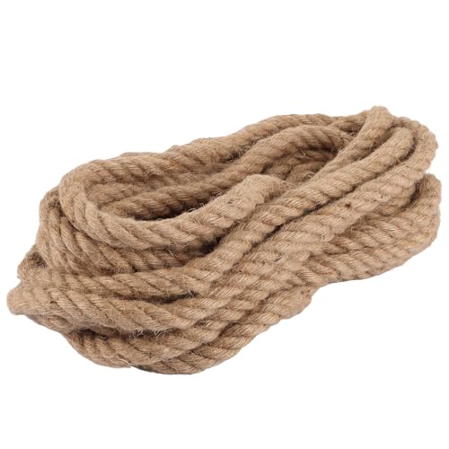 SHUESS Juteseil 20mm 12M, 4-SträNge Natürliches Dekoseil, Jute Schnur Gedreht Tauwerk Tau Seil für Garten Handwerk DIY Dekoration Deko Seil Tauziehen Absperrseil Handlaufseil SHUESS Juteseil 20mm 12M, 4-SträNge Natürliches Dekoseil, Jute Schnur Gedreht Tauwerk Tau Seil für Garten Handwerk DIY Dekoration Deko Seil Tauziehen Absperrseil Handlaufseil von SHUESS