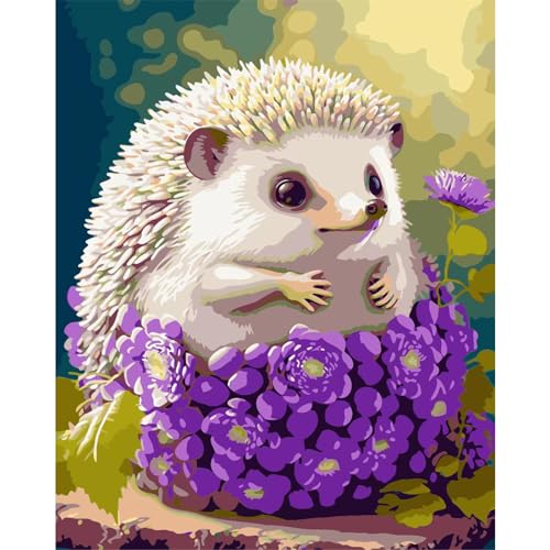 SHUIBIAN Malen nach Zahlen Erwachsene Malen Nach Komplettes Stitch-Set Igel Bild ohne Rahmen 40 x 50 cm SHUIBIAN Malen nach Zahlen Erwachsene Malen Nach Komplettes Stitch-Set Igel Bild ohne Rahmen 40 x 50 cm von SHUIBIAN