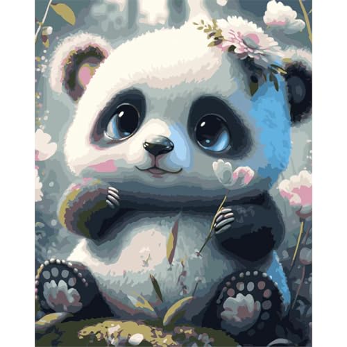 SHUIBIAN Malen nach Zahlen Erwachsene Malen Nach Komplettes Stitch-Set Panda Bild ohne Rahmen 40 x 50 cm SHUIBIAN Malen nach Zahlen Erwachsene Malen Nach Komplettes Stitch-Set Panda Bild ohne Rahmen 40 x 50 cm von SHUIBIAN