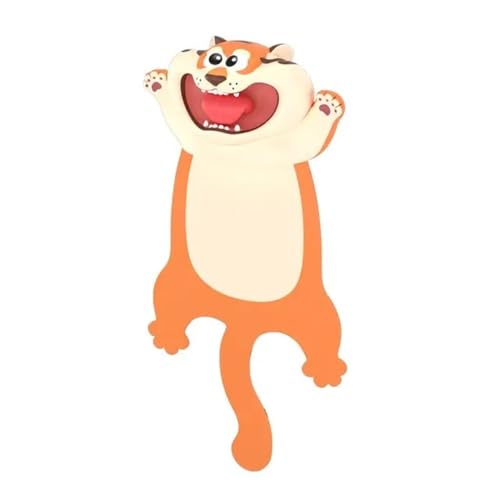 PVC-Stereo-Schreibwaren-Werkzeuge, Tiermarker, Büro-Indexe, Lese-Etiketten, Lerngeschenk, Lesezeichen, 3D-Lesezeichen (Tiger) von SHUIXIAYUE