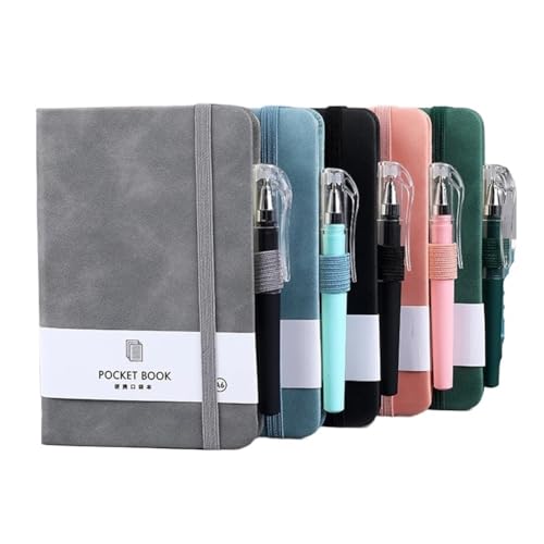 SHUIXIAYUE A6-Notizbücher mit Stift, 200 Seiten, Leder-Notizblöcke, Lehrer, Geschenk, Planung, Notizbuch und Tagebücher, Schulbedarf, Schreibwaren (A6, Hellblau) von SHUIXIAYUE