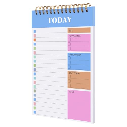 SHUIXIAYUE Notizbuch, Schreibwaren, Lehrer, Geschenk, Tagebuch, Campus, Agenda, undatiert, Tagesplaner, Bürobedarf, Notizblock, Rabatt-Tagebuch, To-Do-Liste (Blau, 32 Seiten) von SHUIXIAYUE