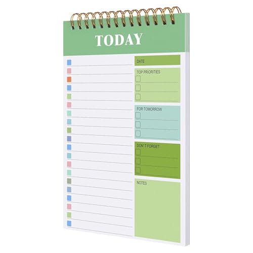SHUIXIAYUE Notizbuch, Schreibwaren, Lehrer, Geschenk, Tagebuch, Campus, Agenda, undatiert, Tagesplaner, Bürobedarf, Notizblock, Rabatt-Tagebuch, To-Do-Liste (Hellgrün, 32 Seiten) von SHUIXIAYUE