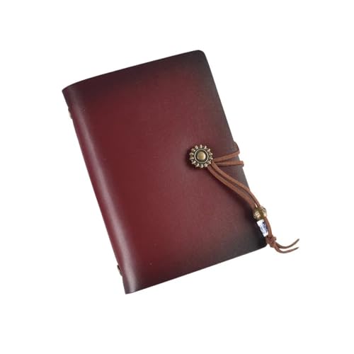 SHUIXIAYUE Retro-Notizbuch, klein, lose Blätter, A7, nachfüllbar, Leder, exquisit, tragbar, Notizblock, Büro, Weinrot SHUIXIAYUE Retro-Notizbuch, klein, lose Blätter, A7, nachfüllbar, Leder, exquisit, tragbar, Notizblock, Büro, Weinrot von SHUIXIAYUE
