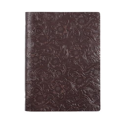 SHUIXIAYUE Retro-Notizbücher im B5-Format mit 9-Ringbuch, Leder-Tagebuch, großer Notizblock für Arbeit, Meeting, Aufzeichnungsbuch, Schreibwaren (Kaffee) von SHUIXIAYUE