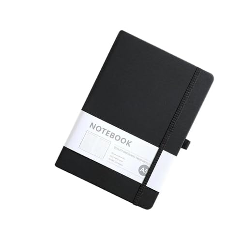 SHUIXIAYUE Tagebuch Notizbuch A5 PU Leder Cover Horizontal Line Notebook Journal 200 Seiten Notizblöcke Tagebuch Agenda Business Arbeit Notizbuch (Schwarz) von SHUIXIAYUE