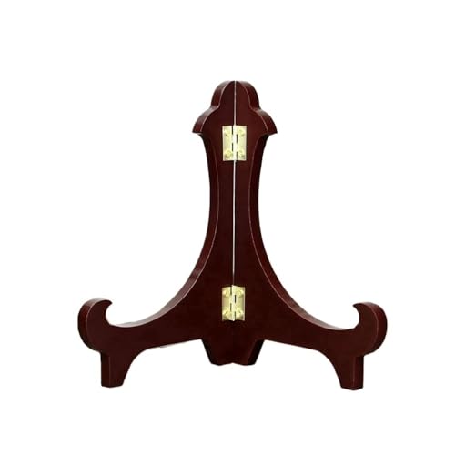 SHUIXIAYUE Universell verstellbare, zusammenklappbare Halterung aus Holz, Heimdekoration, Präsentationsständer, Tellerregal, Staffelei (20,3 cm) von SHUIXIAYUE