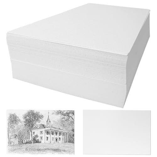 80 Blatt Aquarellpapier, Watercolor Paper 300g, Aquarellpapier Karten, Blanko Aquarellpapier Postkarten FüR Studenten, AnfäNger, Zeichenpapier Zum Aquarell Und Skizzieren(300g 10.1 * 15.2cm, A6) von SHUIYUE