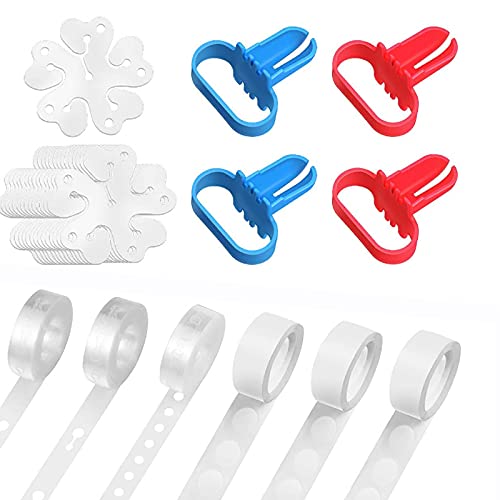 SHULLIN 30 Stück Ballon Girlande DIY Balloon Arch Girlande Dekoration Streifen Kit mit 3 Rollen Ballon Band Streifen 3 Rollen Ballonkette 20 pcs Ballon Clips für Ballon Bogen deko von SHULLIN