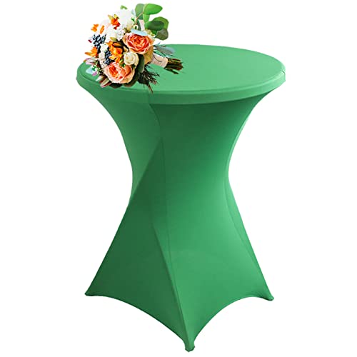 Strech Husse Für Stehtische Ø 60/80cm – Strechüberzug Tischhusse Für Bistrotische – Cocktail Tischdecken Stehtischhusse Für Hochzeit,Geburtstag,Taufe Etc (1Pcs-80cm,Dark Green) von SHUOJIA