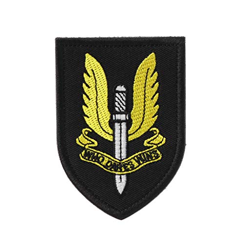 SHURROW British Army SAS Special Air Service Special Forces 3D Hook Loop Patch OPS Abzeichen Schwarz von SHURROW