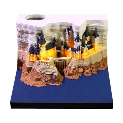 3D-Notizblöcke, Kalender 2026, magisches Schloss, 3D-Kunst-Memoblock mit Lichtern, kreativer Zeitmesser, Kalender, magisches Schloss, zum Abreißen, Papierschnitzen, klebrige DIY-Notizzettel 3D-Notizblöcke, Kalender 2026, magisches Schloss, 3D-Kunst-Memoblock mit Lichtern, kreativer Zeitmesser, Kalender, magisches Schloss, zum Abreißen, Papierschnitzen, klebrige DIY-Notizzettel von SHUZHENG