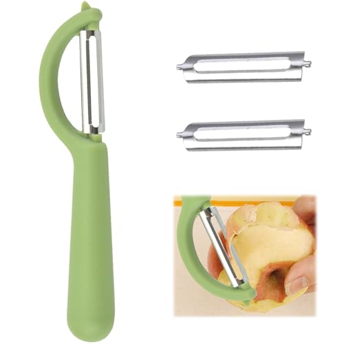 SHYSBV P-Schäler Tupper Set mit 2 Ersatzklingen,Sparschäler für Gemüse,Grün Universal Sparschäler für Kartoffelschäler,Sparschälers für Gemüse&Obst,Haltbar und Langlebig,mit Tupperware Küchengeräten SHYSBV P-Schäler Tupper Set mit 2 Ersatzklingen,Sparschäler für Gemüse,Grün Universal Sparschäler für Kartoffelschäler,Sparschälers für Gemüse&Obst,Haltbar und Langlebig,mit Tupperware Küchengeräten von SHYSBV