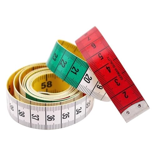 Weiches, doppelseitiges Stoffmaßband, Körpermaßband, Nähtuch, Schneiderband mit Knopf, Maßband, metrische Taillen- und Körpermaße, für Schneider, Schneider, Schneider, Näharbeiten (1,5 m) von SHYSBV