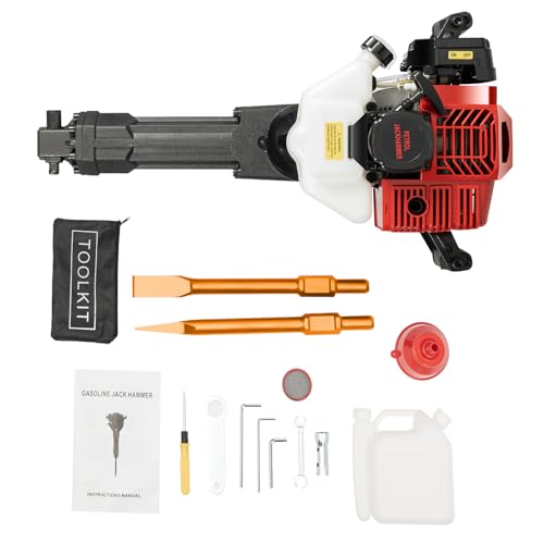 SHZICMY Abbruchhammer Stemmhammer Einzylinder Benzin Schlaghammer Meißelhammer Betonhammer Benzinhammer Vorschlaghammer, 2-Takt Motor, 52CC, 20-55 Joule, 1500bpm SHZICMY Abbruchhammer Stemmhammer Einzylinder Benzin Schlaghammer Meißelhammer Betonhammer Benzinhammer Vorschlaghammer, 2-Takt Motor, 52CC, 20-55 Joule, 1500bpm von SHZICMY