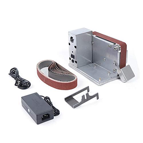 SHZICMY Mini Elektrische Bandschleifer DIY Polierschleifmaschine Bandschleifmaschine Messermacher Polierer Tellerschleifer mit 10 * 30mm Schleifband SHZICMY Mini Elektrische Bandschleifer DIY Polierschleifmaschine Bandschleifmaschine Messermacher Polierer Tellerschleifer mit 10 * 30mm Schleifband von SHZICMY