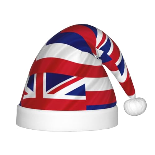 SHuWeiD Flagge von Hawaii Amerikanischer Druck Weihnachtsmütze Weihnachtsmütze Uni Samt Klassische Weihnachtsmütze Neujahr Party von SHuWeiD
