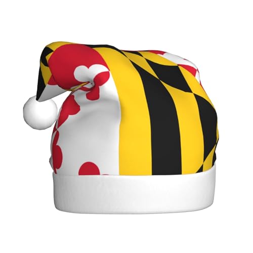 SHuWeiD Flagge von Maryland Weihnachtsmütze Erwachsene Weihnachtsmütze Uni Weihnachtsmütze Geeignet für Neujahrsfeiertage Party von SHuWeiD