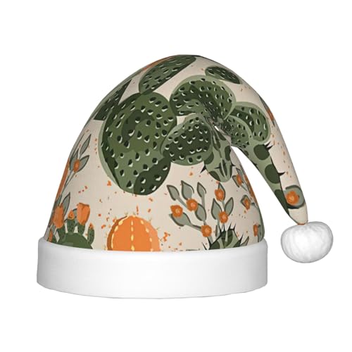 SHuWeiD Grüner Kaktus-Druck, Weihnachtsmütze, Weihnachtsmütze, Uni, Samt, klassische Weihnachtsmütze, Neujahrsparty SHuWeiD Grüner Kaktus-Druck, Weihnachtsmütze, Weihnachtsmütze, Uni, Samt, klassische Weihnachtsmütze, Neujahrsparty von SHuWeiD