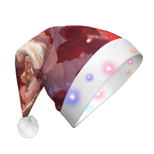 SHuWeiD Nussknacker-Ballett-Weihnachtsmannmütze, Weihnachtsmannmütze, Flanell, Weihnachtsmannmütze mit LED-Lichtern, für Urlaub, Party, Zubehör SHuWeiD Nussknacker-Ballett-Weihnachtsmannmütze, Weihnachtsmannmütze, Flanell, Weihnachtsmannmütze mit LED-Lichtern, für Urlaub, Party, Zubehör von SHuWeiD