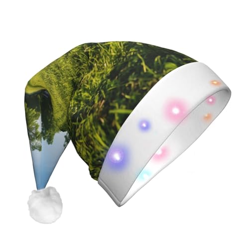 SHuWeiD Weihnachtsmannmütze, Flanell, Weihnachtsmannmütze mit LED-Lichtern, Weihnachtsmannmütze mit Gräseransicht SHuWeiD Weihnachtsmannmütze, Flanell, Weihnachtsmannmütze mit LED-Lichtern, Weihnachtsmannmütze mit Gräseransicht von SHuWeiD