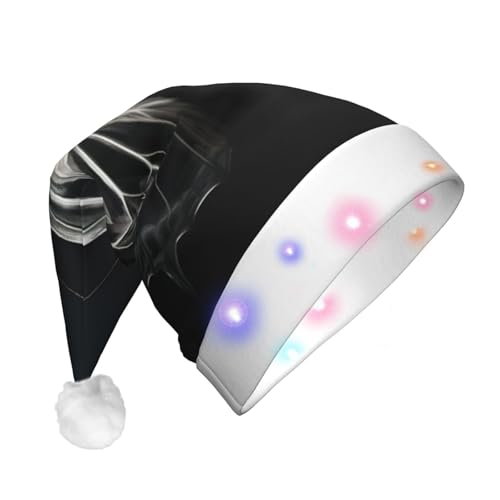 SHuWeiD Weihnachtsmannmütze mit Schmetterlingsmotiv, Flanell, Weihnachtsmannmütze mit LED-Lichtern, Weihnachtsmannmütze, Urlaubsparty-Zubehör SHuWeiD Weihnachtsmannmütze mit Schmetterlingsmotiv, Flanell, Weihnachtsmannmütze mit LED-Lichtern, Weihnachtsmannmütze, Urlaubsparty-Zubehör von SHuWeiD
