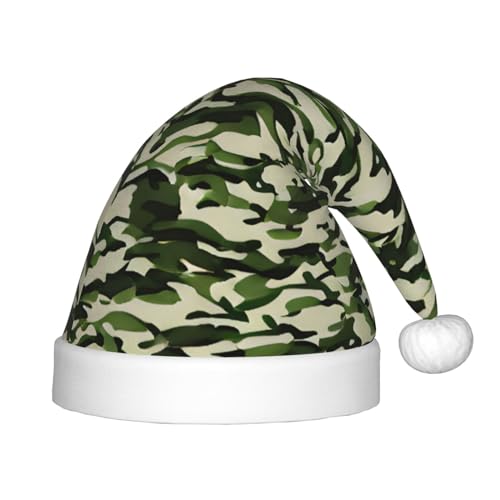 SHuWeiD Weihnachtsmütze, Camouflage, grüner Druck, Weihnachtsmütze, Uni, Samt, klassische Weihnachtsmütze, Neujahrsparty SHuWeiD Weihnachtsmütze, Camouflage, grüner Druck, Weihnachtsmütze, Uni, Samt, klassische Weihnachtsmütze, Neujahrsparty von SHuWeiD