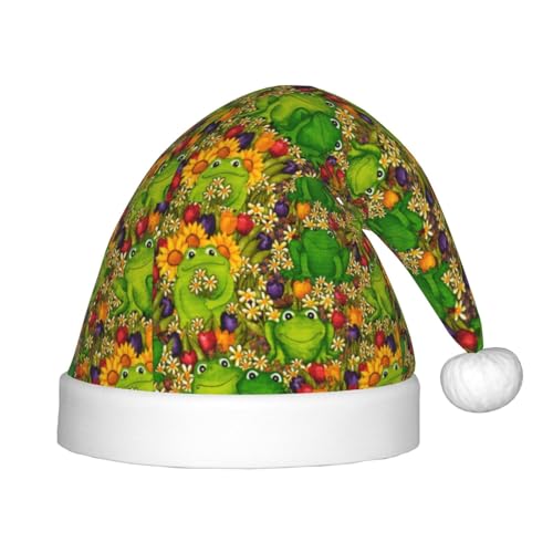 SHuWeiD Weihnachtsmütze mit Frosch-Aufdruck, Weihnachtsmütze, Uni, Samt, klassische Weihnachtsmütze, Neujahrsparty SHuWeiD Weihnachtsmütze mit Frosch-Aufdruck, Weihnachtsmütze, Uni, Samt, klassische Weihnachtsmütze, Neujahrsparty von SHuWeiD