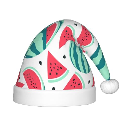 SHuWeiD Weihnachtsmütze mit Früchten, Wassermelonen-Druck, Uni, Samt, klassische Weihnachtsmütze, Neujahrsparty SHuWeiD Weihnachtsmütze mit Früchten, Wassermelonen-Druck, Uni, Samt, klassische Weihnachtsmütze, Neujahrsparty von SHuWeiD