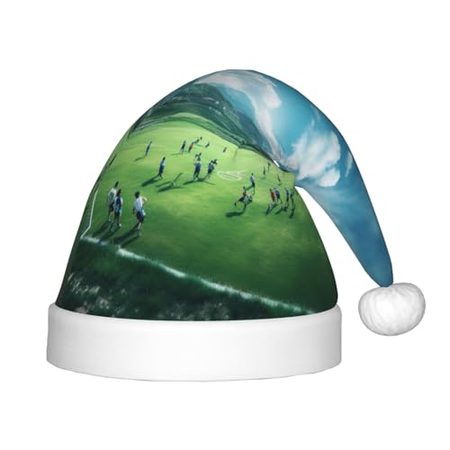SHuWeiD Weihnachtsmütze mit Fußball-Druck, Uni, Samt, klassisch, Weihnachtsmütze, Neujahrsparty SHuWeiD Weihnachtsmütze mit Fußball-Druck, Uni, Samt, klassisch, Weihnachtsmütze, Neujahrsparty von SHuWeiD