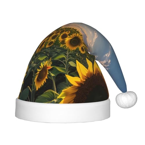 SHuWeiD Weihnachtsmütze mit Sonnenblumen-Motiv, Sonnenblumen-Motiv, Uni, Samt, klassisch, Weihnachtsmütze, Neujahrsparty SHuWeiD Weihnachtsmütze mit Sonnenblumen-Motiv, Sonnenblumen-Motiv, Uni, Samt, klassisch, Weihnachtsmütze, Neujahrsparty von SHuWeiD