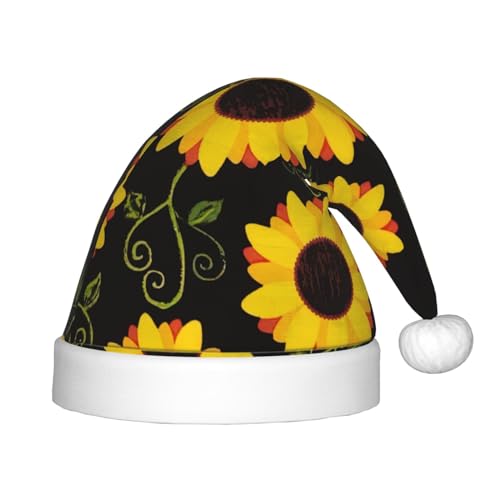 SHuWeiD Weihnachtsmütze mit Sonnenblumen-Motiv, Uni, Samt, klassisch, für Neujahrsparty SHuWeiD Weihnachtsmütze mit Sonnenblumen-Motiv, Uni, Samt, klassisch, für Neujahrsparty von SHuWeiD