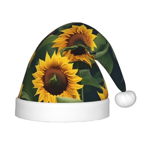 SHuWeiD Weihnachtsmütze mit Sonnenblumen-Motiv, Uni, Samt, klassische Weihnachtsmütze, Neujahrsparty SHuWeiD Weihnachtsmütze mit Sonnenblumen-Motiv, Uni, Samt, klassische Weihnachtsmütze, Neujahrsparty von SHuWeiD
