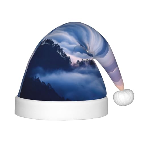 SHuWeiD Weihnachtsmütze mit Wolkendruck, Uni, Samt, klassisch, Weihnachtsmütze, Neujahrsparty SHuWeiD Weihnachtsmütze mit Wolkendruck, Uni, Samt, klassisch, Weihnachtsmütze, Neujahrsparty von SHuWeiD