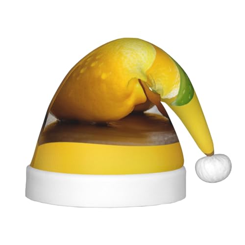 SHuWeiD Weihnachtsmütze mit Zitronenfrucht-Aufdruck, Weihnachtsmütze, Uni, Samt, klassische Weihnachtsmütze, Neujahrsparty SHuWeiD Weihnachtsmütze mit Zitronenfrucht-Aufdruck, Weihnachtsmütze, Uni, Samt, klassische Weihnachtsmütze, Neujahrsparty von SHuWeiD
