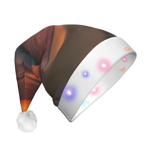 Weihnachtsmannmütze mit Sonnenuntergang am Strand, Flanell, Weihnachtsmannmütze mit LED-Lichtern, Weihnachtsmannmütze, Urlaubsparty-Zubehör Weihnachtsmannmütze mit Sonnenuntergang am Strand, Flanell, Weihnachtsmannmütze mit LED-Lichtern, Weihnachtsmannmütze, Urlaubsparty-Zubehör von SHuWeiD
