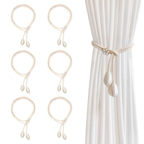SI SEN 6 Stück Raffhalter für Vorhänge, Vorhang Halter, Vorhangseil Schnalle, Vorhanghalter für Schlafzimmer, Büro und Wohnzimmer, Verstellbares Design, Oxford Baumwollseil SI SEN 6 Stück Raffhalter für Vorhänge, Vorhang Halter, Vorhangseil Schnalle, Vorhanghalter für Schlafzimmer, Büro und Wohnzimmer, Verstellbares Design, Oxford Baumwollseil von SI SEN