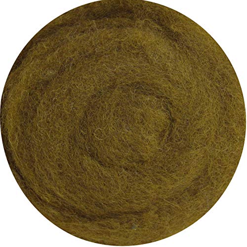 Filzwolle 100% Wolle zum Filzen Trockenfilzen Nassfilzen - Braun Moos 75 g von SIA COLLA-S