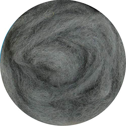 Filzwolle 100% Wolle zum Filzen Trockenfilzen Nassfilzen - Taupe Grau 200 g von SIA COLLA-S