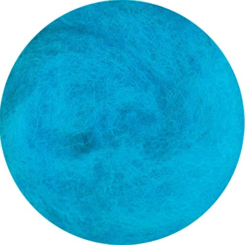 SIA COLLA-S Filzwolle 100% Wolle zum Filzen Trockenfilzen Nassfilzen - Blau Türkis 50 g von SIA COLLA-S