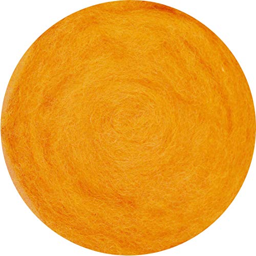SIA COLLA-S Filzwolle 100% Wolle zum Filzen Trockenfilzen Nassfilzen - Gelb Orange Curry 100 g von SIA COLLA-S