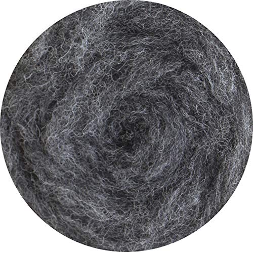 SIA COLLA-S Filzwolle 100% Wolle zum Filzen Trockenfilzen Nassfilzen - Mittel Grau (Mix) 75 g von SIA COLLA-S
