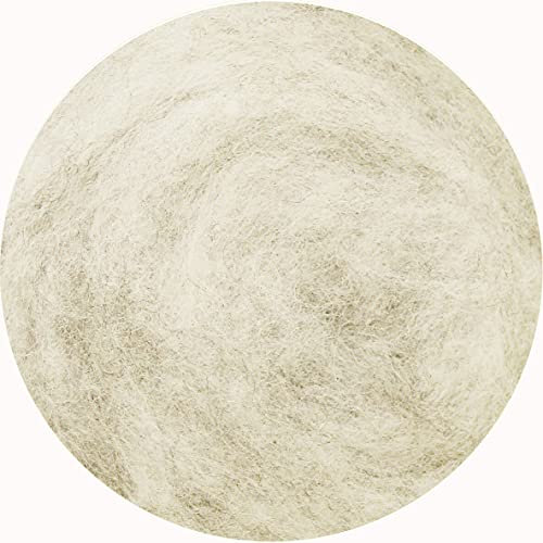 SIA COLLA-S Filzwolle 100% Wolle zum Filzen Trockenfilzen Nassfilzen – Sehr Licht Grau (Mix) 75 g von SIA COLLA-S