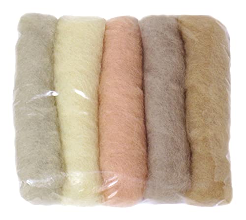 SIA COLLA-S Filzwolle Bunt Mischung Filz gemischte 100% Wolle Beige Farbtönen Mix. Mindestens 5 verschiedene Farbtöne, 50 g insgesamt SIA COLLA-S Filzwolle Bunt Mischung Filz gemischte 100% Wolle Beige Farbtönen Mix. Mindestens 5 verschiedene Farbtöne, 50 g insgesamt von SIA COLLA-S