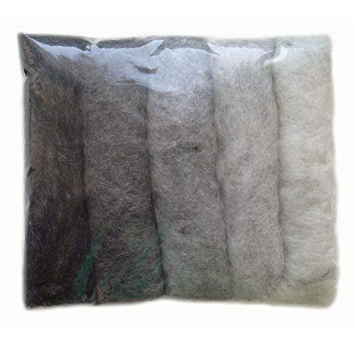 SIA COLLA-S Filzwolle Bunt Mischung Filz gemischte 100% Wolle Grau Mix Grey Mix Farbtönen Mix. Mindestens 5 Verschiedene Farbtöne, 50 g insgesamt von SIA COLLA-S