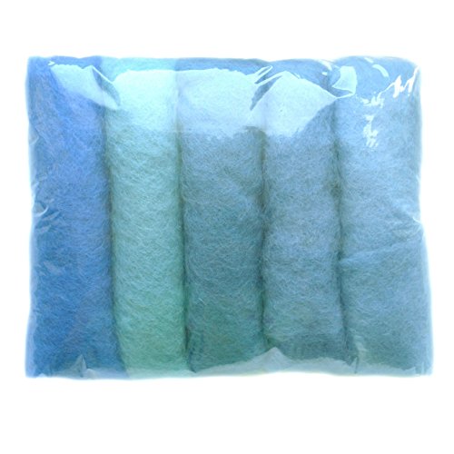SIA COLLA-S Filzwolle Bunt Mischung Filz gemischte 100% Wolle Hellblau Light Blue Farbtönen Mix. Mindestens 5 Verschiedene Farbtöne, 50 g insgesamt SIA COLLA-S Filzwolle Bunt Mischung Filz gemischte 100% Wolle Hellblau Light Blue Farbtönen Mix. Mindestens 5 Verschiedene Farbtöne, 50 g insgesamt von SIA COLLA-S