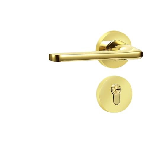 SIBBLE Hellgoldenes Badezimmer-Türschloss aus Aluminiumlegierung for den Haushalt, Badezimmer-Türschloss for den Innenbereich, geräuschlose Möbelschloss-Hardware(58 Magnetic Aluminum Shell) von SIBBLE