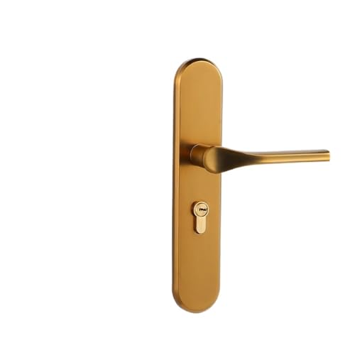 SIBBLE Schwarze Zinklegierung for Zuhause, Schlafzimmer, Türschloss, Zimmertürschloss, geräuschlos, magnetischer Türgriff, Möbelgriff-Hardware(Yellow Bronze 50 Silent) von SIBBLE