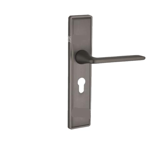 SIBBLE Schwarzer Haushalts-Zinklegierungs-Innenraum-Massivholzgriff-Türschloss-Schlafzimmer-Stiller Magnetverschluss-Hardware-Türgriff(310 Gun Gray Large 50 Magnetic) von SIBBLE